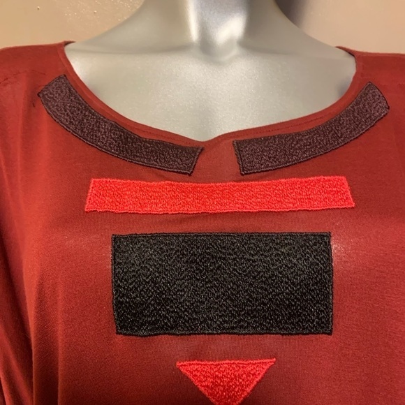 𝅺AUTHENTIC BOTTEGA VENETA Burgundy Tunic Top L - Picture 6 of 13